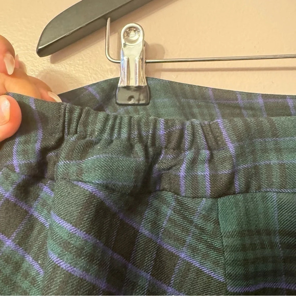 Talbots Plaid Ankle Pants Green Women Size  14W - Picture 6 of 8